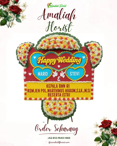 Papan Bunga Pernikahan Lebeng